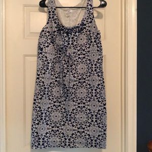 LOFT navy & white dress size 10